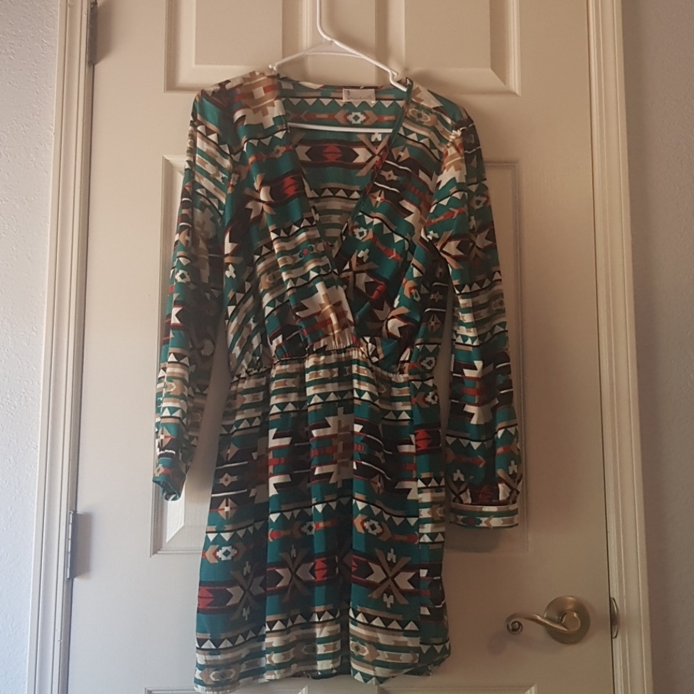 Marcelle Aztec Design dress